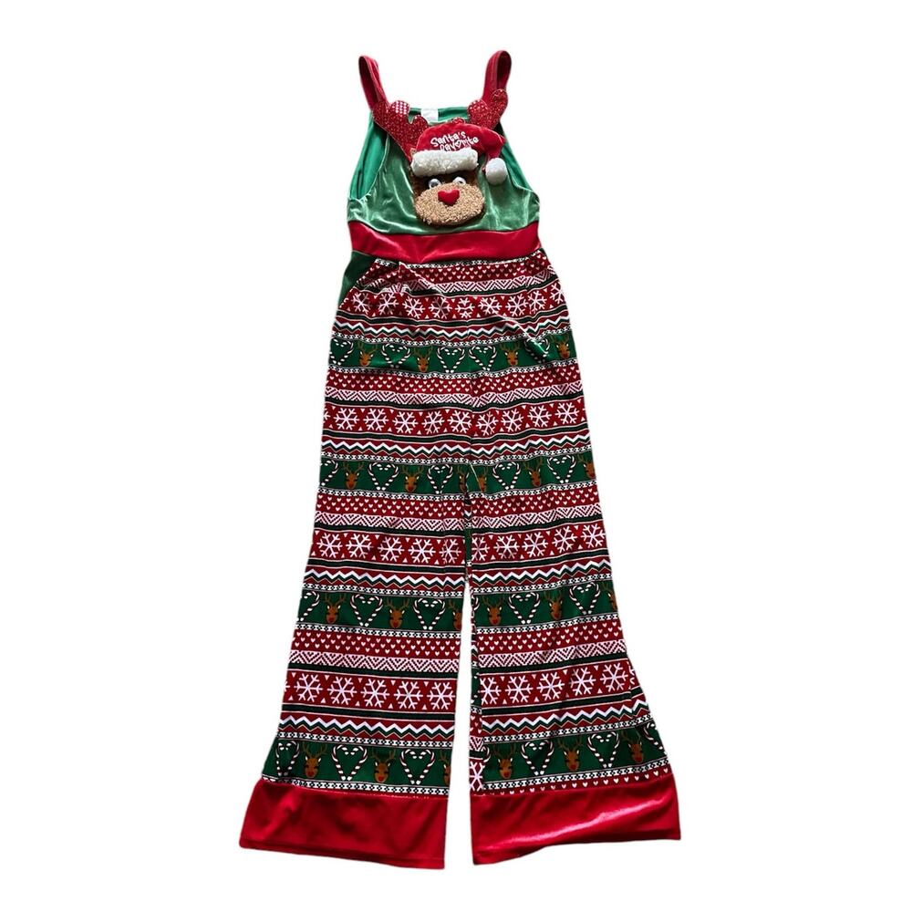 Rudolph Christmas Velvet Jumpsuit Size XS No Boundaries Teen or child Costume